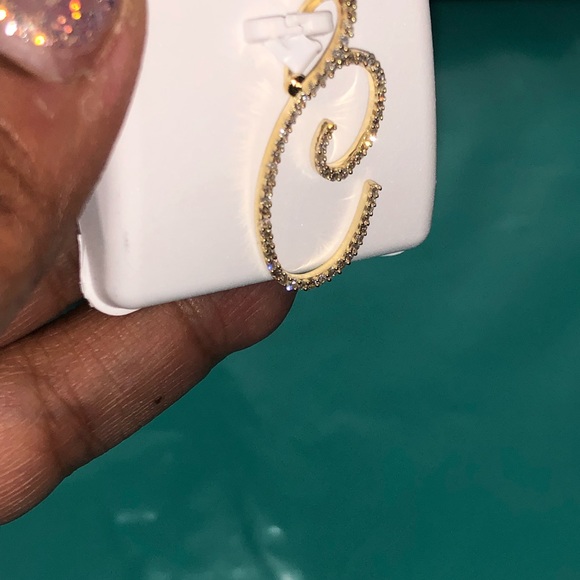 10k Real Gold & Diamond C initial large pendant charm FREE APPRAISAL Huge sale - Picture 9 of 12